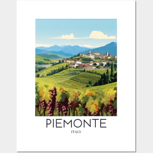 A Pop Art Travel Print of Piemonte - Italy Posters and Art